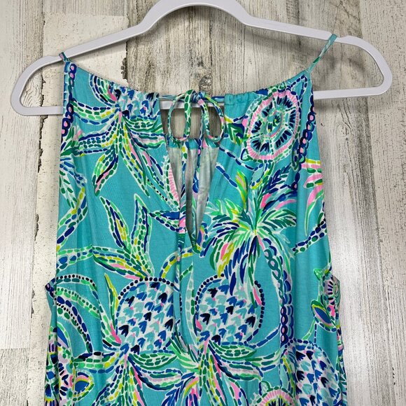 Lilly Pulitzer Gianni Skort Romper Bermuda Blue Turtle Sz Small Resort Vacation - Picture 11 of 17